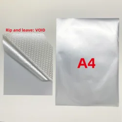 50 sheets/pack A4 dumb silver VOID anti-tear anti-tear label A4 blank printing material sticker tear invalid adhesive