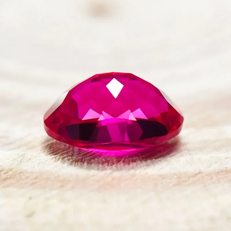 

Natural Rubellite Color Lab Grown Ruby Oval Shape Hand-cut Advanced Jewelry Rings Earrings Making with Certificate Wholesale