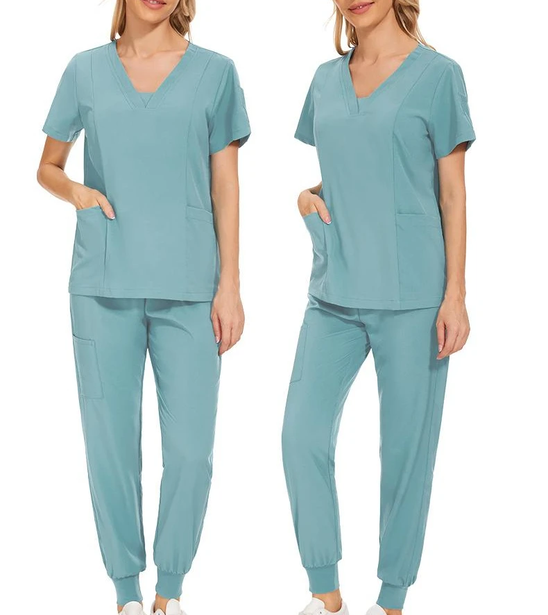 Operating Room Scrubs Set Clothes Wholesale Hospital Nurse Workwear Dental Clinic Doctor Uniforms Lab Suits Beauty Top Pants