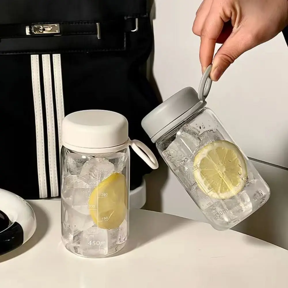 

450ml Transparent Plastic Cup Transparent Lifting Rope Milk Water Bottles Leakproof Portable Drinking Water Bottle Bubble Tea