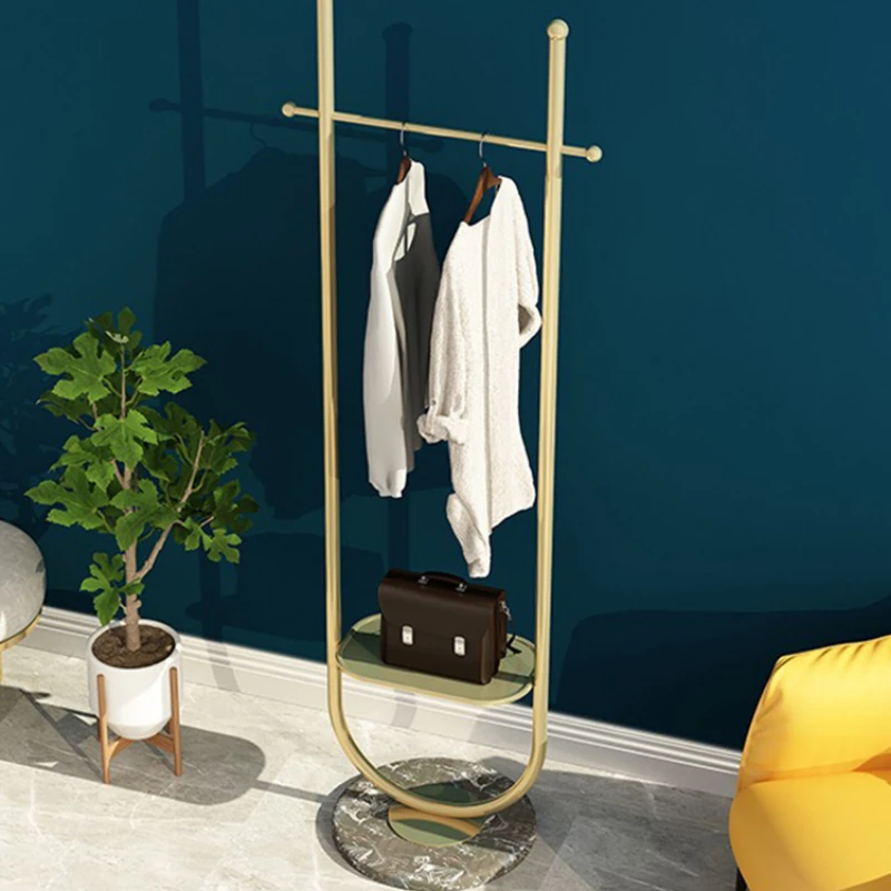 Modern Minimalist Metal Coat Rack Hat Stand Floor Hanger Bedroom Living Room Hanging Clothes Light Luxury