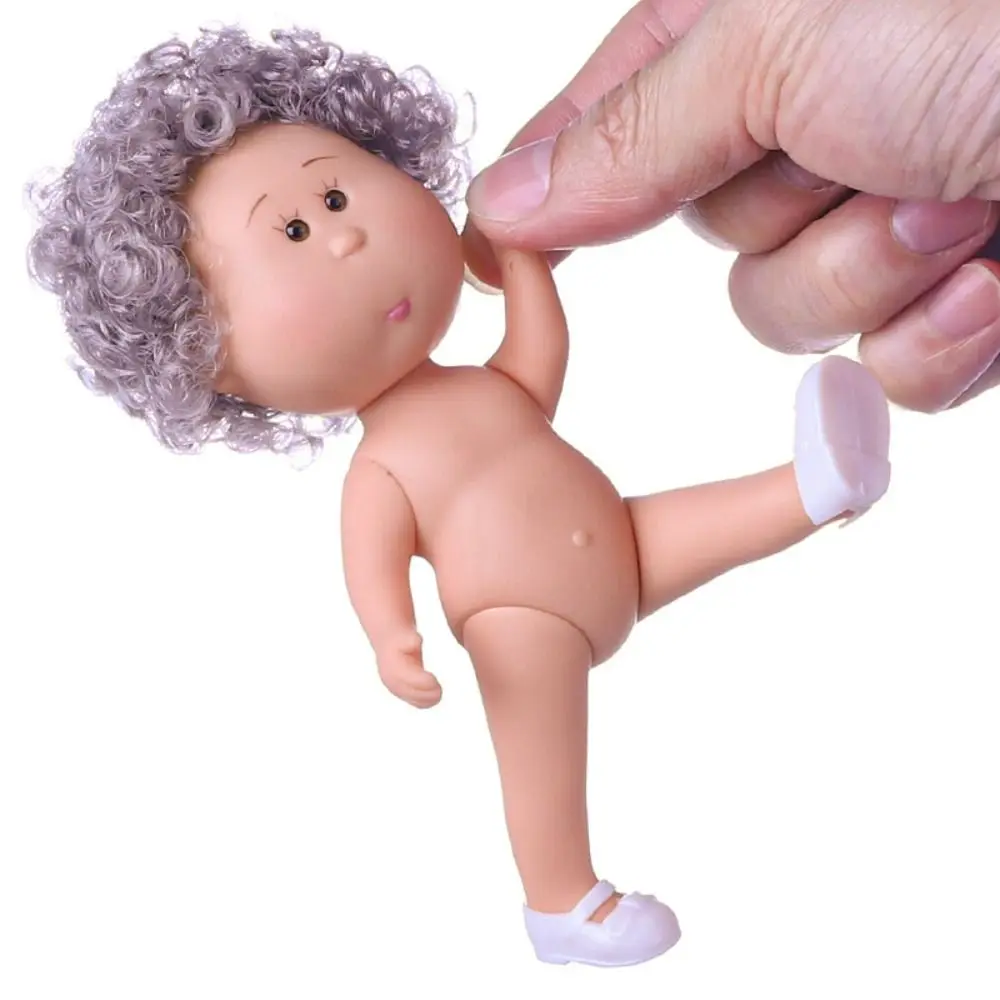 Muñeca de Vinilo de Moda con Pelo Rizado de 14 cm, Ojos de Gota, Piel Oscura, Articulada, Mia Potato, para Vestir, Figura de Acción de 14 cm, Accesorios para Muñecas