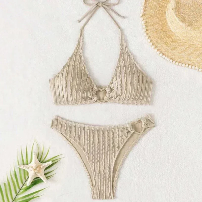 

Khaki Sexy Bikinis 2025 Swimsuits Women's Swimwear Push Up Female Beach Swim Wear Bathing Suits Brazilian Bikini Set Pool Bather