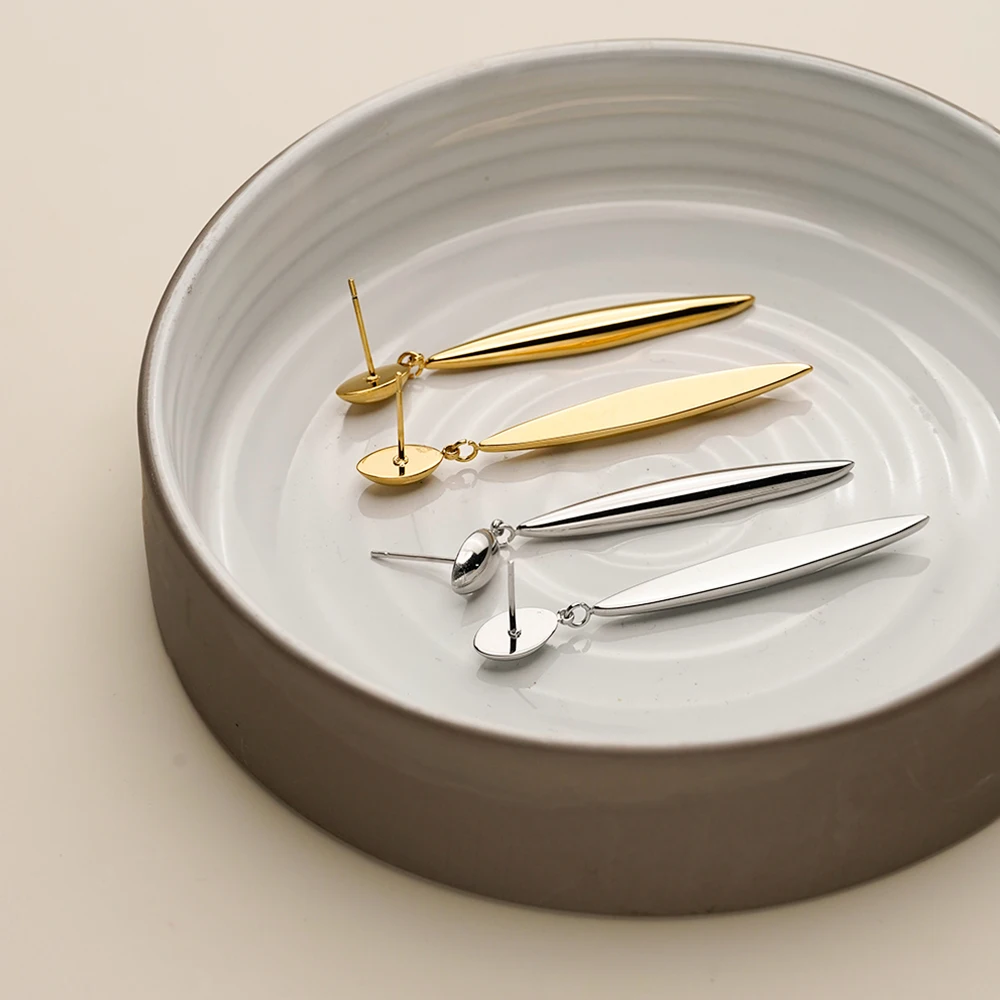 ENFASHION Aretes De Mujer Rain Drop Stud Earrings For Women's Stainless Steel 18K Gold Plated Delicate Fashion Jewelry E251782