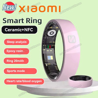 For Xiaomi NFC Smart Ring Multifunction 5ATM Waterproof Ceramic Bluetooth Ring Heart Rate Blood Oxygen Monitoring Men Women Ring