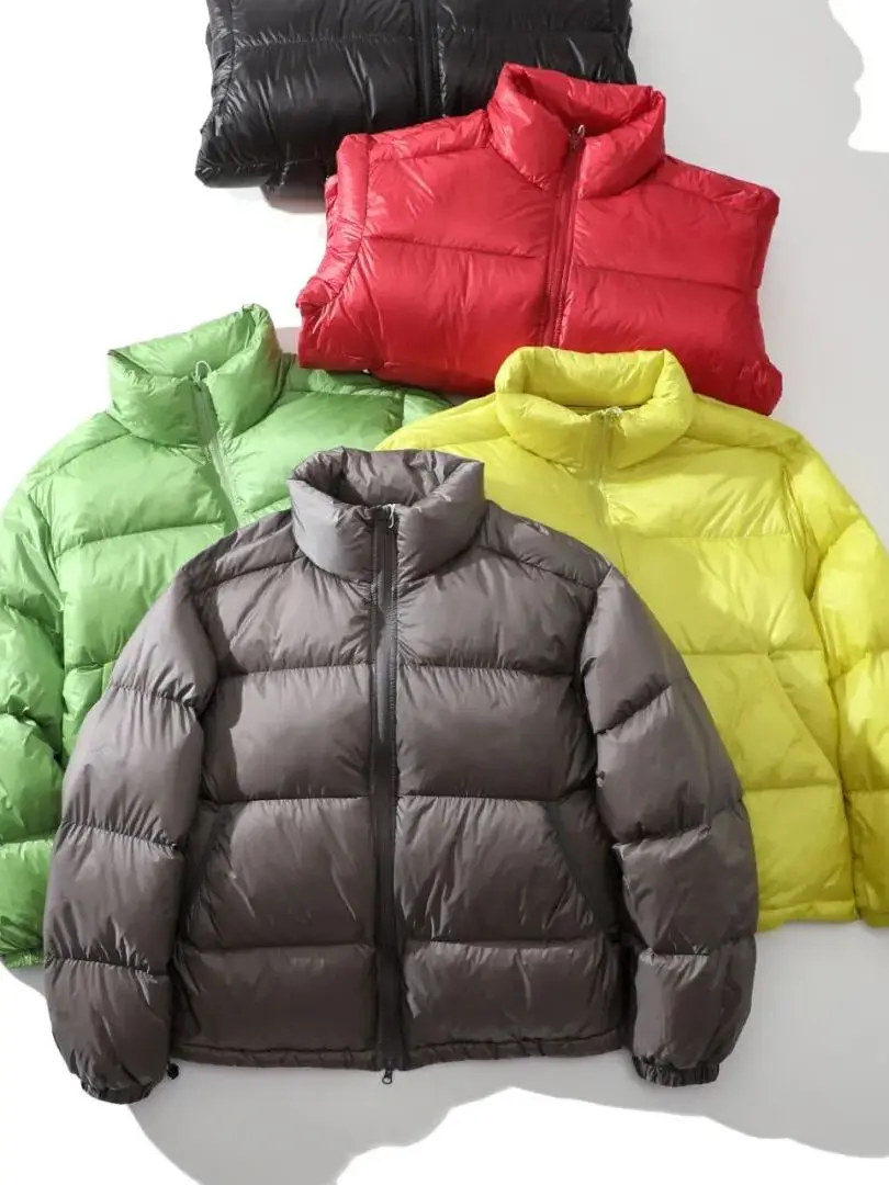الكورية Sle عالية Puffin Du أسفل Jaet زوجين الشتاء Faion لون نقي الوقوف طوق الخبز أسفل Jaet سستة إغلاق