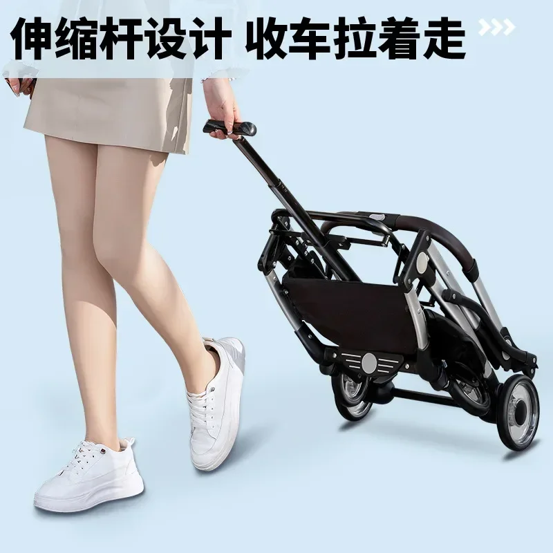 Best Portable Separate Multiple Pet Strollers Foldable Four-wheeled Dog Stroller One-click Folding Shock Absorption Design