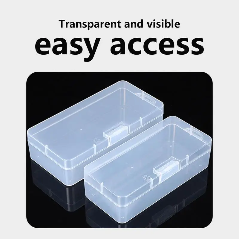 Mini Storage Containers Clear Rectangular Organizer Box With Flap Lid Home Storage Organization For Cosmetics Jewelry Stationery