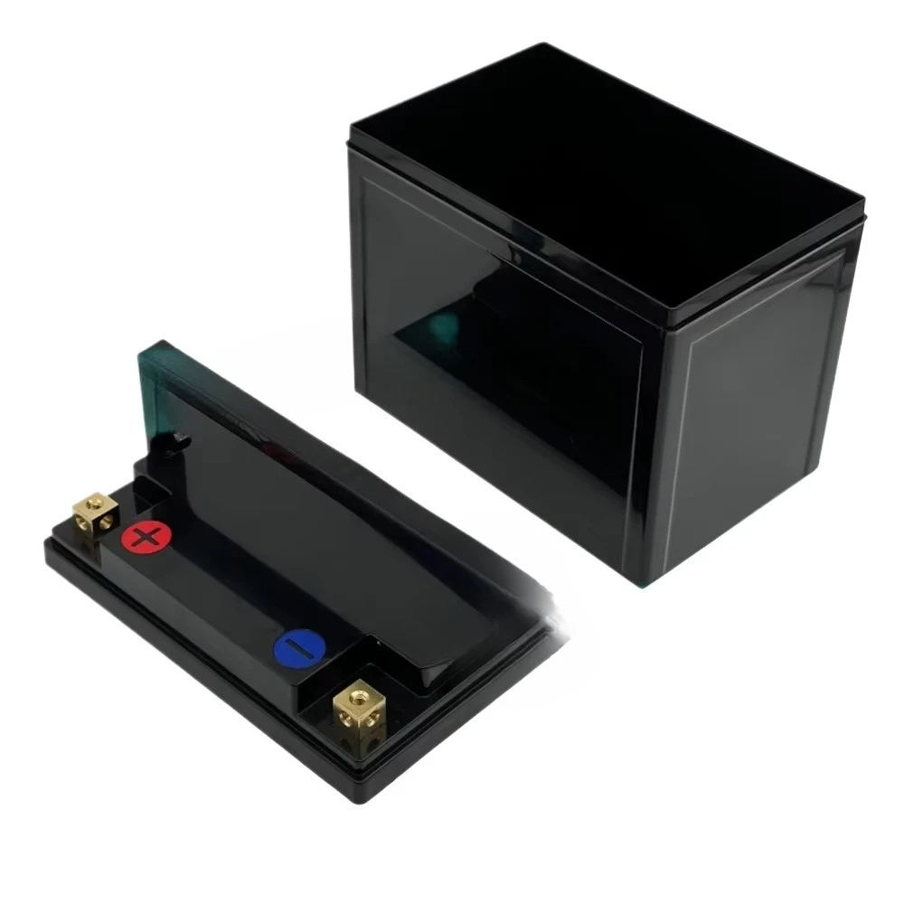 12V Motorcycle Battery Storage Box 28A Empty Car Starting Fit for 18650 32700 33140 Batteries 12V Lead-Acid Replacement