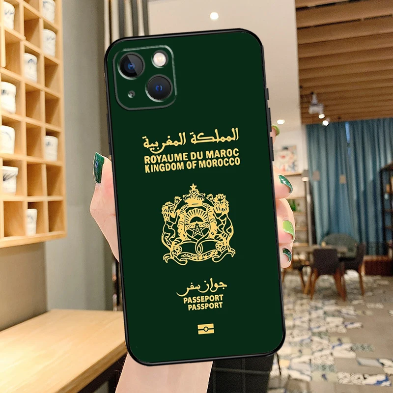 حافظة هاتف بعلم المغرب من ماروك ، غطاء لهاتف آيفون 11 ، 12 ، 13 ، 14 ، 15 برو ماكس ، 12 ، 13 Mini ، X ، XR ، XS MAX ، 7 ، 8 Plus