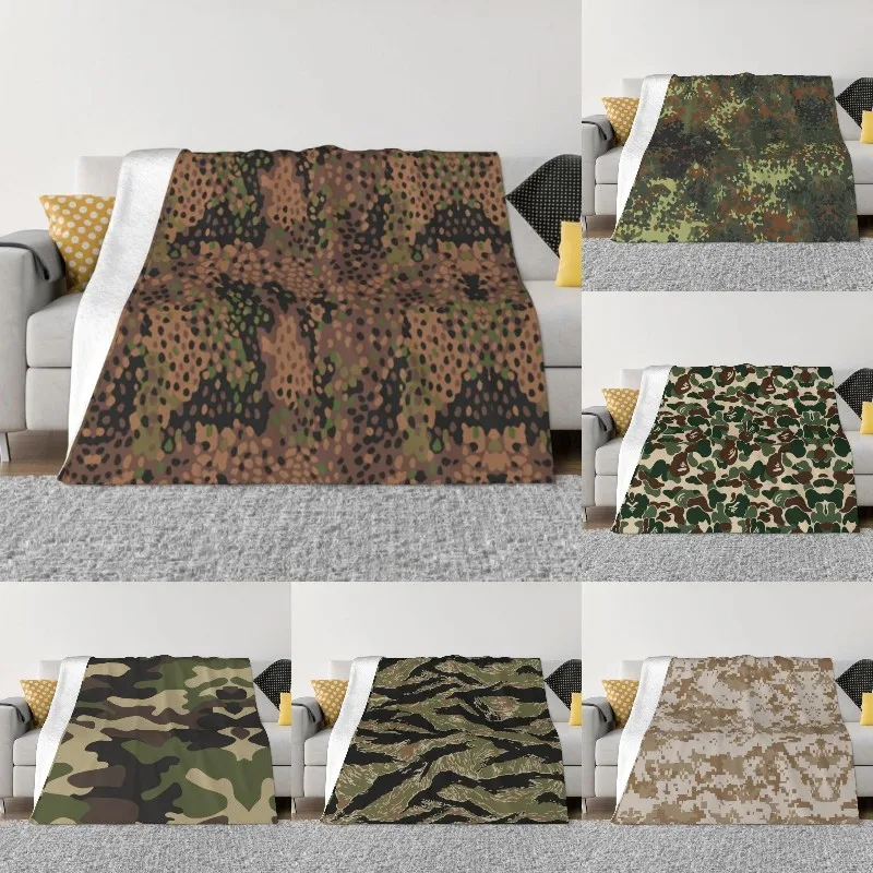 

Pea Dot Military Camo Blanket Soft Fleece Spring Autumn Warm Flannel Army Tactical Camouflage Throw Blankets Bedding Bedspread