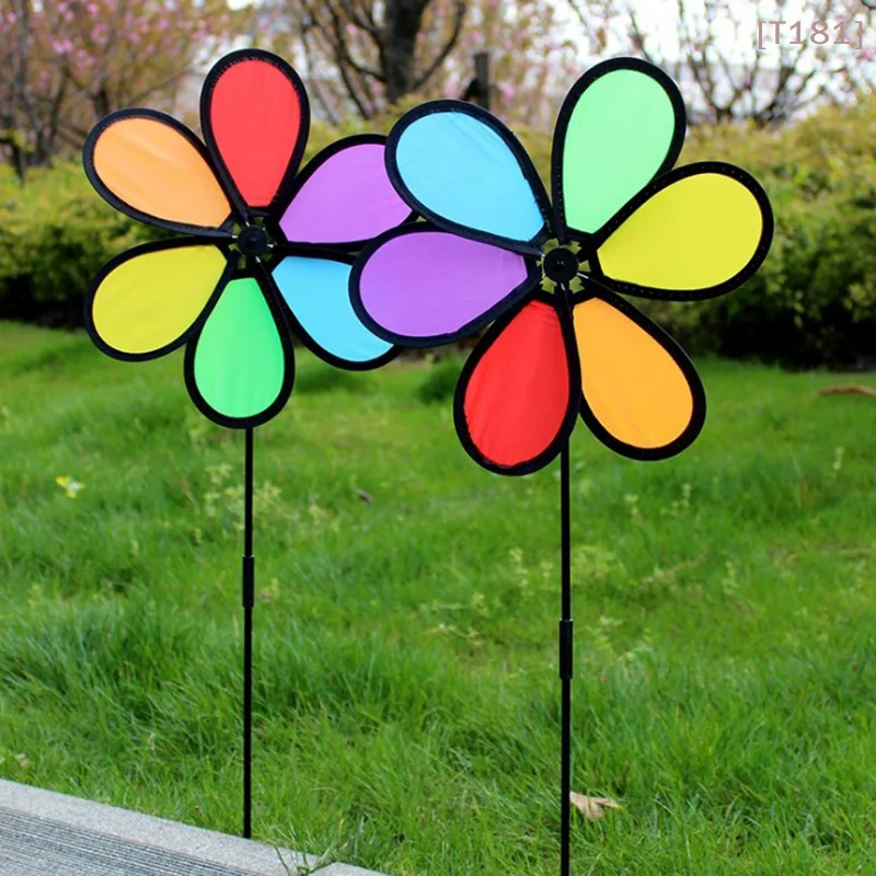 Kids Yard Toys - 1PC Colorful Windmill Wind Spinner Wind
