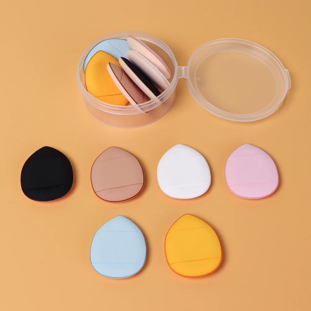 부드러운 작은 파우더 퍼프 메이크업 퍼프 화장품 파운데이션 스펀지 메이크업 도구 미니 손가락 끝 작은 찐빵 퍼프