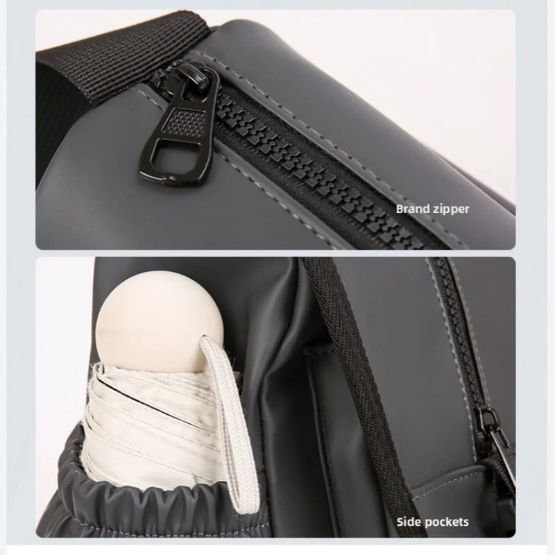 حقيبة كتف واحدة جديدة للرجال بسيطة، حقيبة كروس غير رسمية للاستخدام الخارجي، حقيبة كروس متعددة الوظائف مقاومة للماء ذات سعة كبيرة