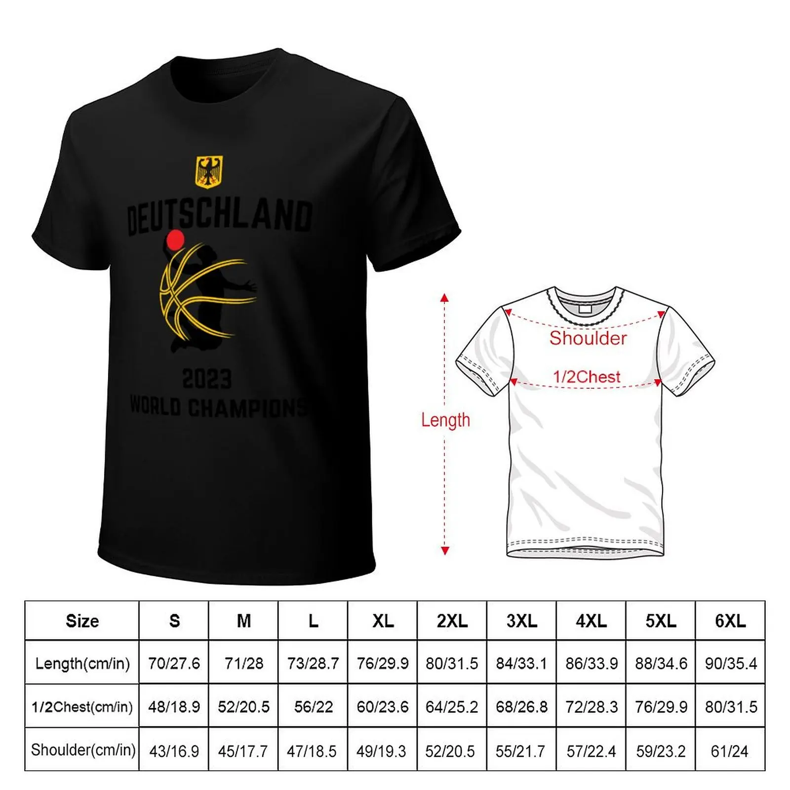 Germany Basketball Player Dunking the Ball T-Shirt Running Gym Short Sleeve Sports Tee