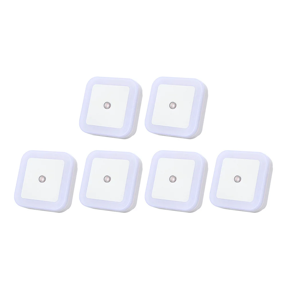 6 pezzi di luce notturna induttiva piccola lampada a LED con spina americana per il corridoio della camera da letto dei bambini sensore di accensione/spegnimento automatico regalo per la decorazione della casa
