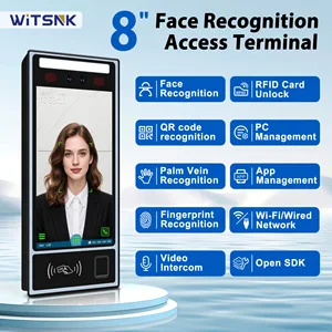 8" Multi-Biometric Access Control & Attendance Terminal - Face Fingerprint Palm Vein, WiFi 4G TCP/IP