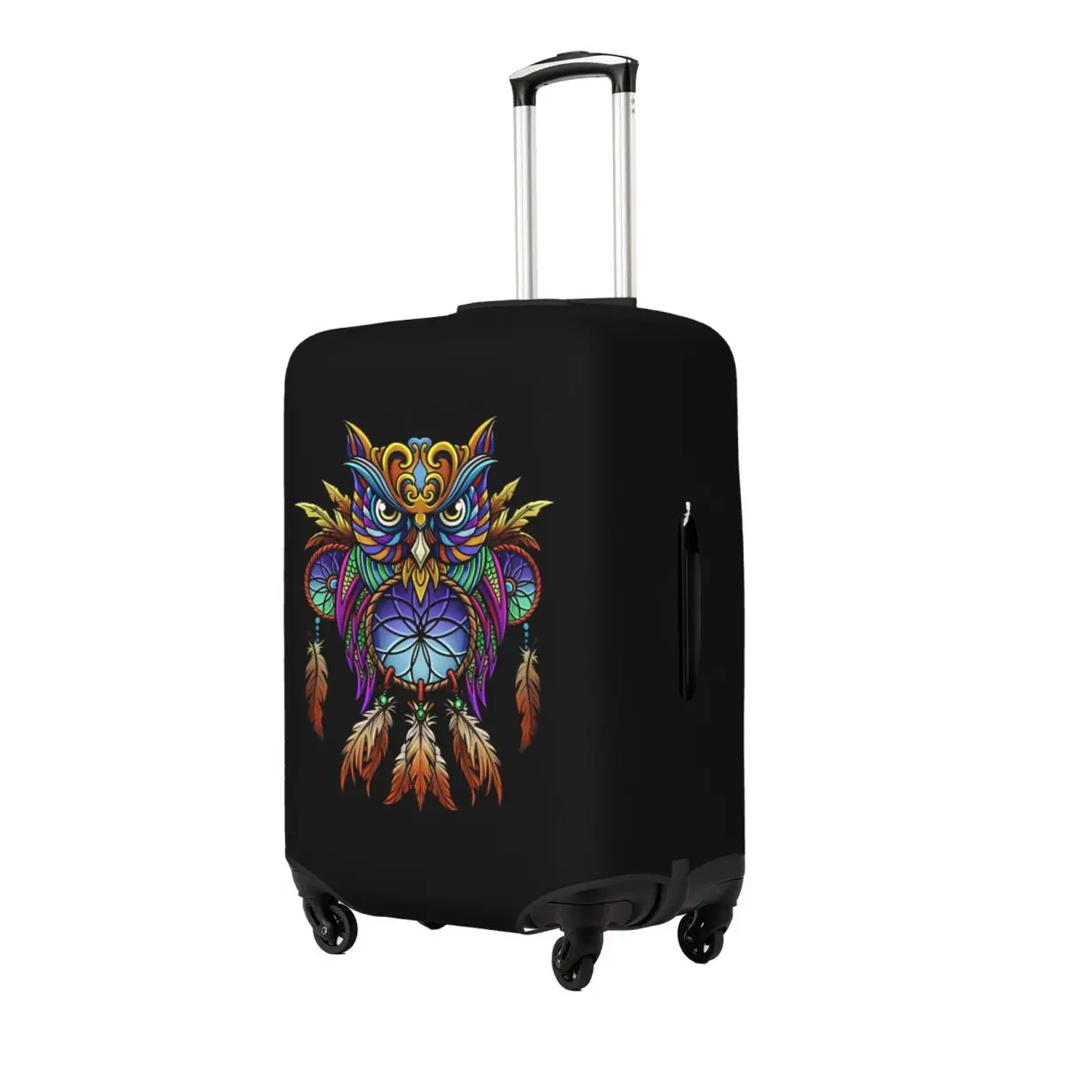 

Dreamcatcher Owl Suitcase Cover Protection Elastic Travel Luggage Protector Covers for 18-32 Inch
