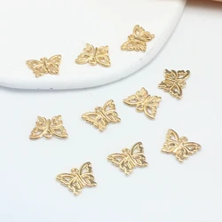 10Pcs Retro 15*11mm Gold Color Butterfly Pendant Charm for Necklace Earring Bracelet Making DIY Jewelry Accessory Finding