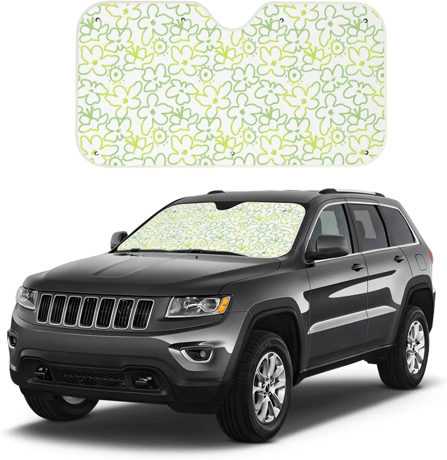 Car sunshade windshield flower car front window sunshade front window block UV rays to keep your vehicle cool