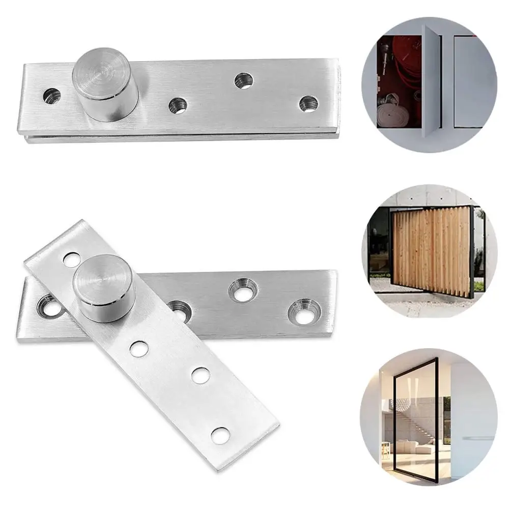 Professional 360 Degree Rotation Door Pivot Hinges Hiden 75mm 100mm Axis Cupboard Stainless Steel Hinge