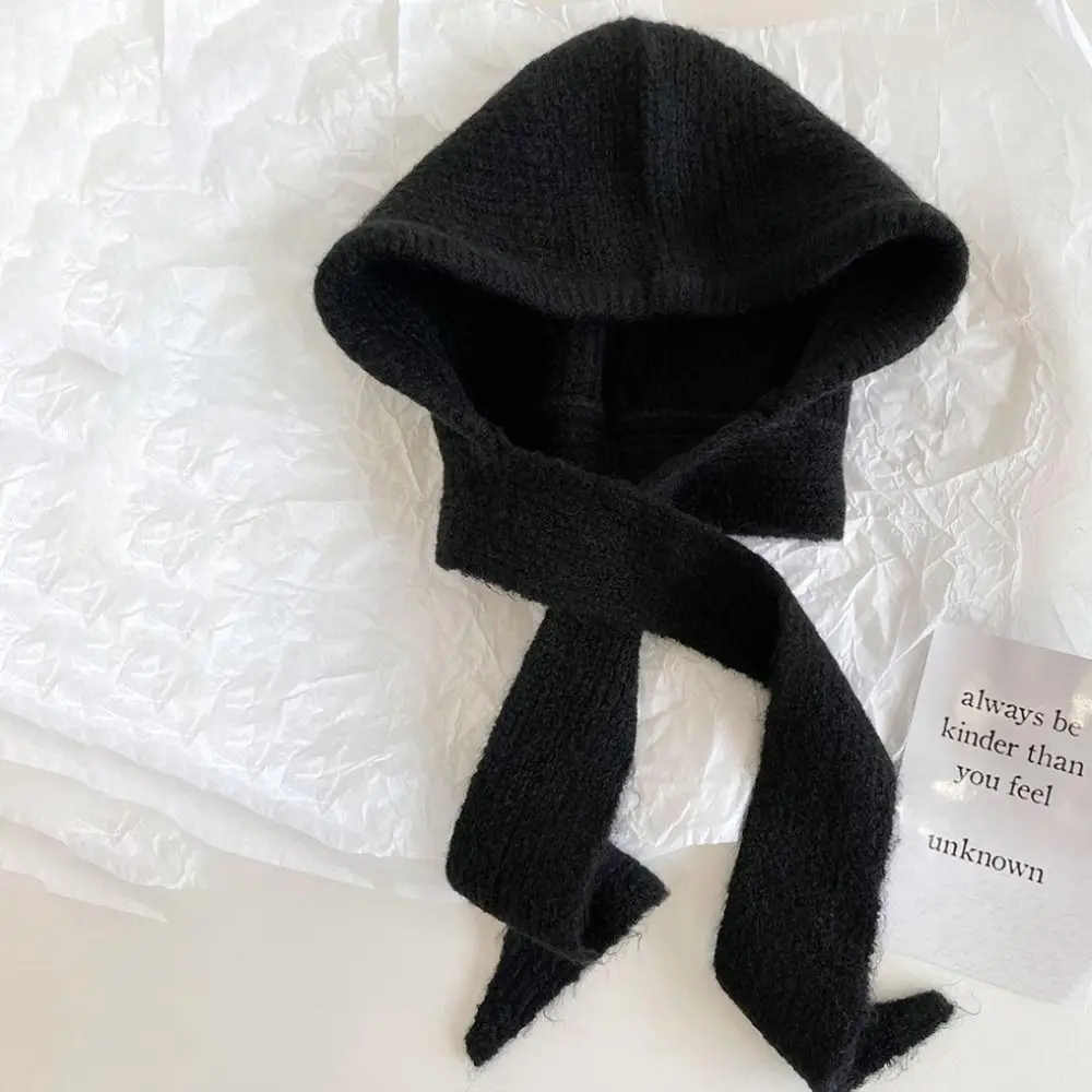 

Fashion Korean Style Balaclava Skullies Caps Neckerchief Soft Scarf Hat Warm Thicken Coldproof Hooded Caps Outdoor
