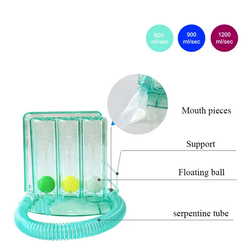 

High quality Breathing Training Device Three Balls Instrument Lung Capacity Training With Mouth Blown Lung Function Exercise