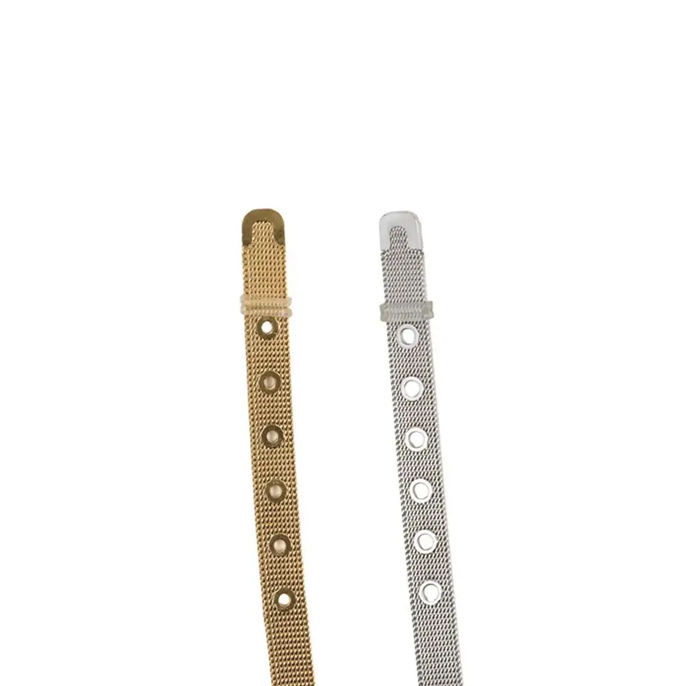 شخصية الإسورة التيتانيوم الصلب الهيب هوب الكورية نمط سوار للجنسين اكسسوارات المعصم اليد حلقة شبكة حزام ساعة اليد سوار