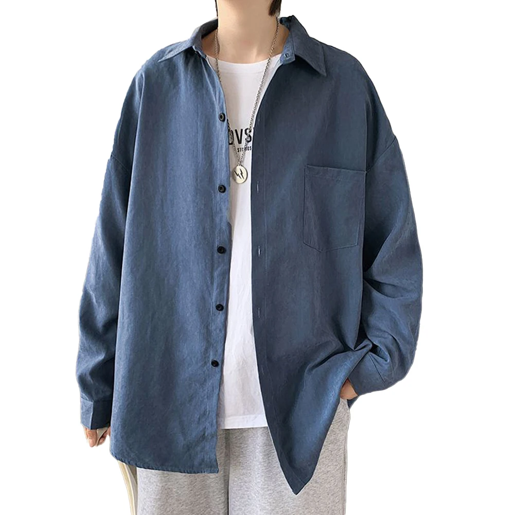 

Casual Harajuku Style Shirt Fashion Blouse Korean Long Sleeve Shirts Brand New Condition Everyday Wear Regular Clothing Length