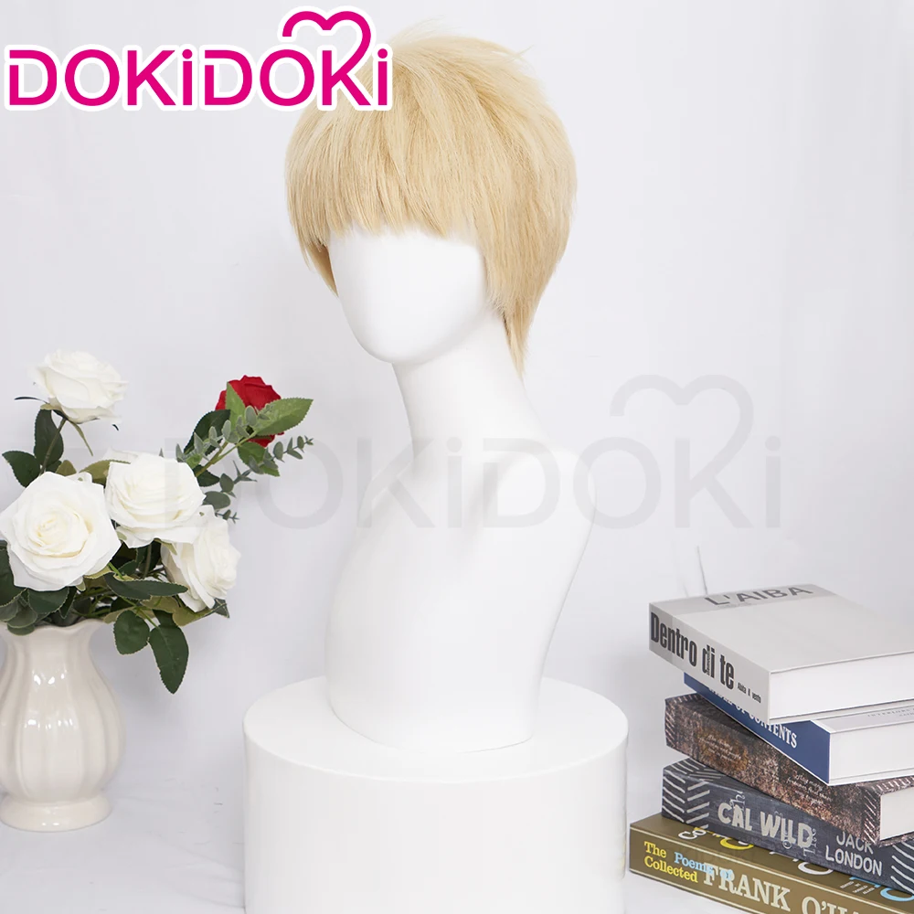 Laios Touden Wig Anime Delicious in Dungeon Cosplay Wig DokiDoki Wig Men Blond Short Hair Laios Touden Cosplay Free Cap