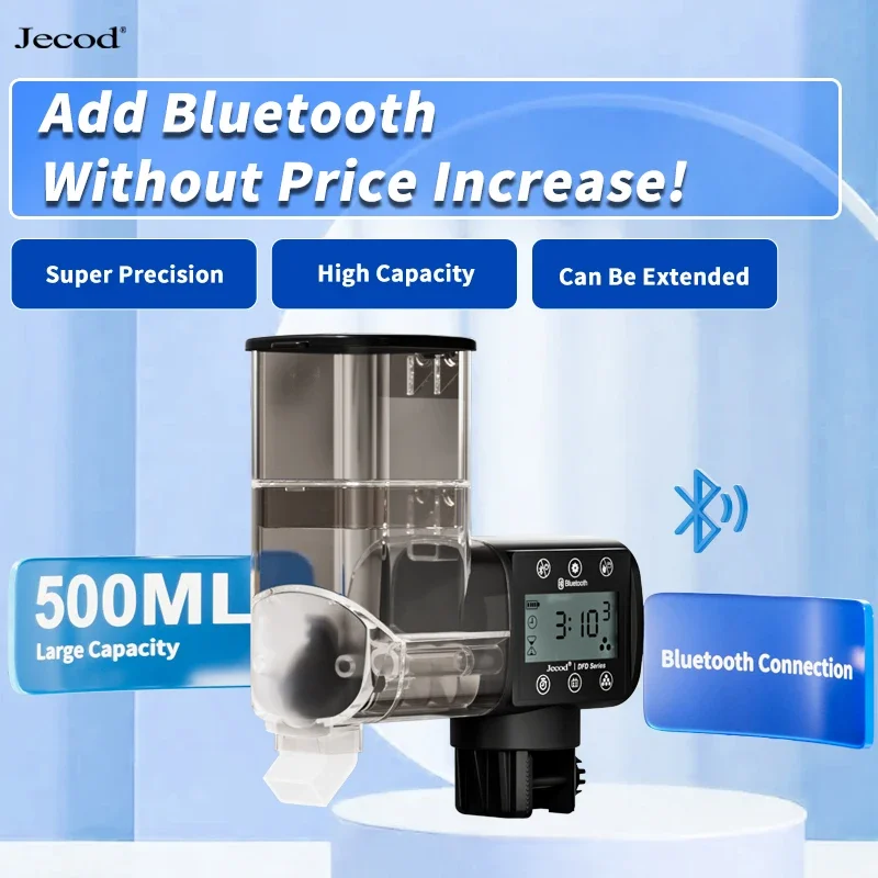 Jebao Jecod 2024 جديد DFD خزان الأسماك المغذية بلوتوث الذكية الموقت المغذية الزينة الأسماك حوض السمك ذكي التلقائي المغذية
