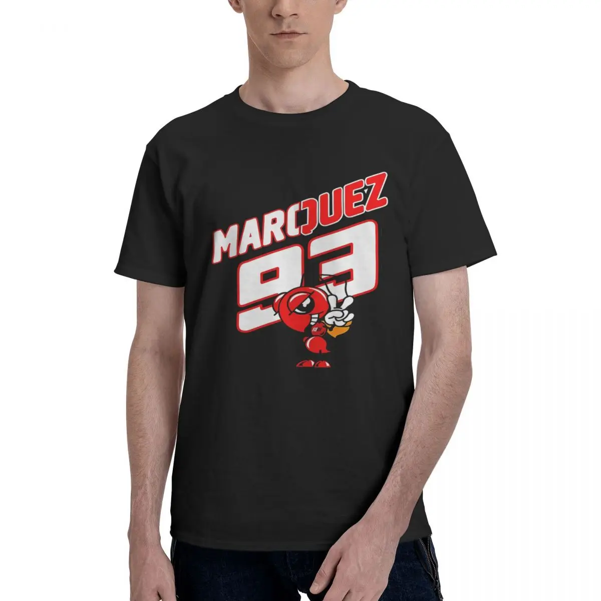 

Marced Marquezed 93, пляжная мотоциклетная гонщик, уличный стиль, 100% хлопок, повседневная дышащая удобная винтажная мужская дизайнерская одежда