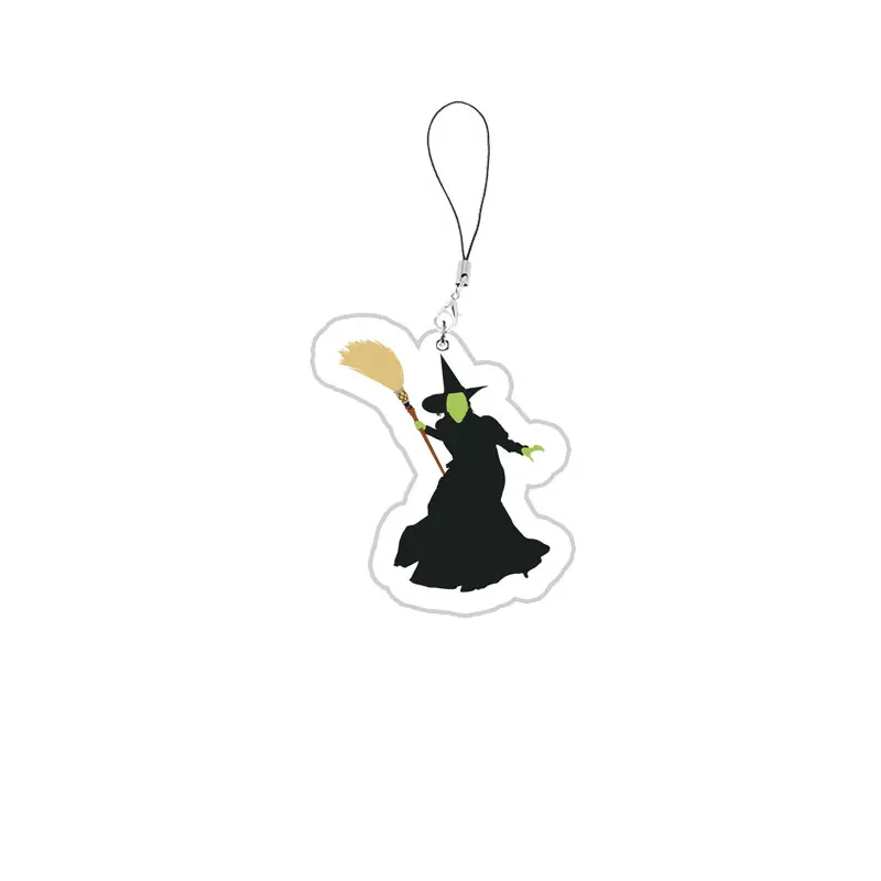 Hot Movies Wicked Mobile Phone Charms Cartoon Acrylic Wicked Small Pendant Phone Chain Keychain Fans Gifts