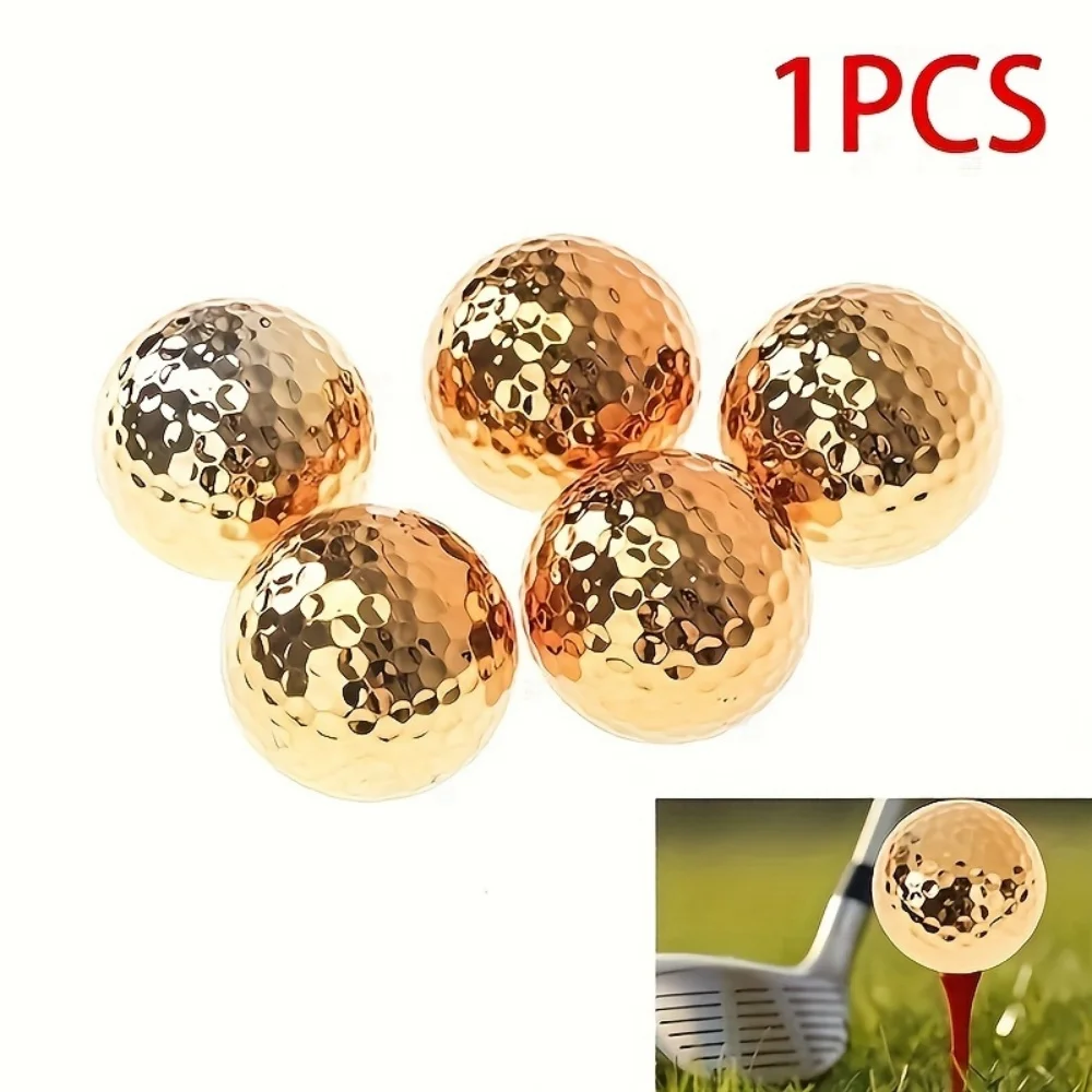 1 Golfball mit Galvanisierung, Geeignet für Anfänger zum Üben mit Gummi-Golfbällen