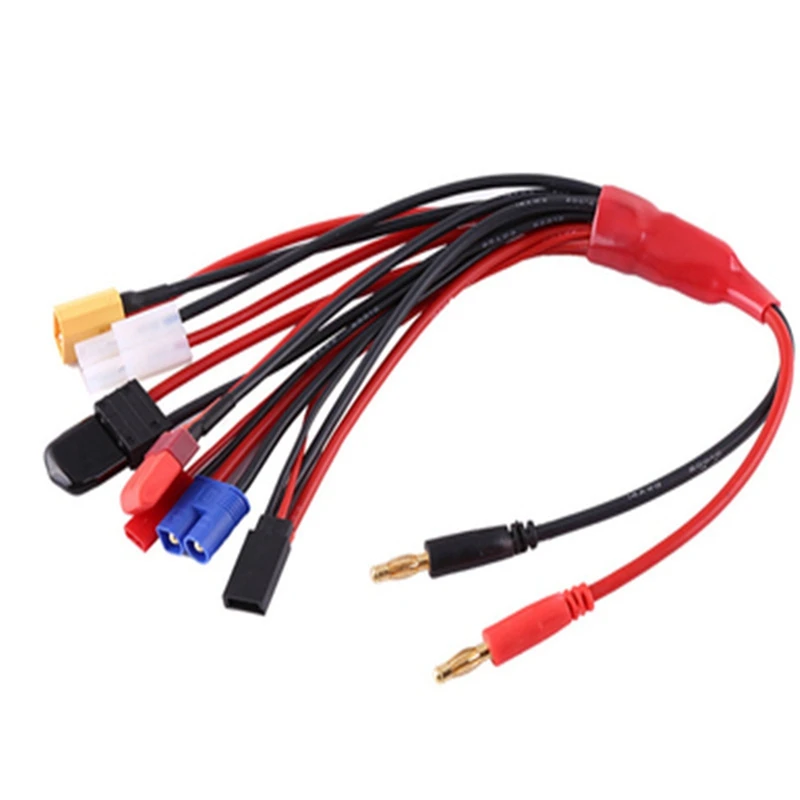 1 PCS Model Airplane Car Model Lithium Battery Multifunction One Tow Eight Charging Cable Red & Black Charger Conversion Cable