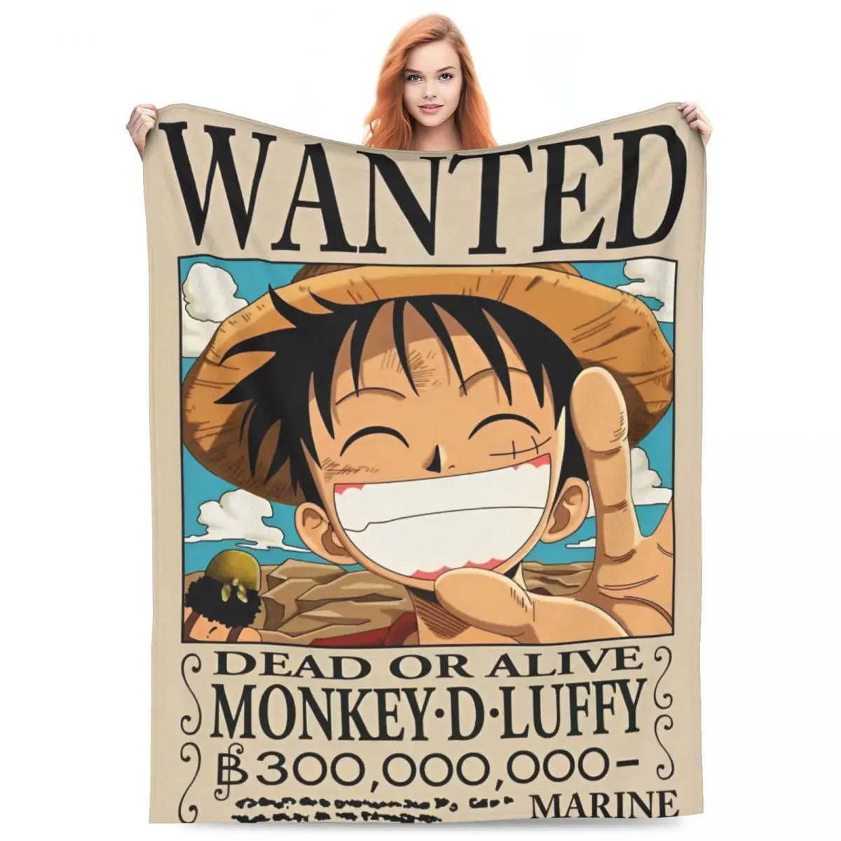 Super Soft BlanketBoy Girl Picnic O-One P-Piece Anime Japan Bedding Throw Flannel Bedspread For Couch Chair Funny Sofa Bed Cover