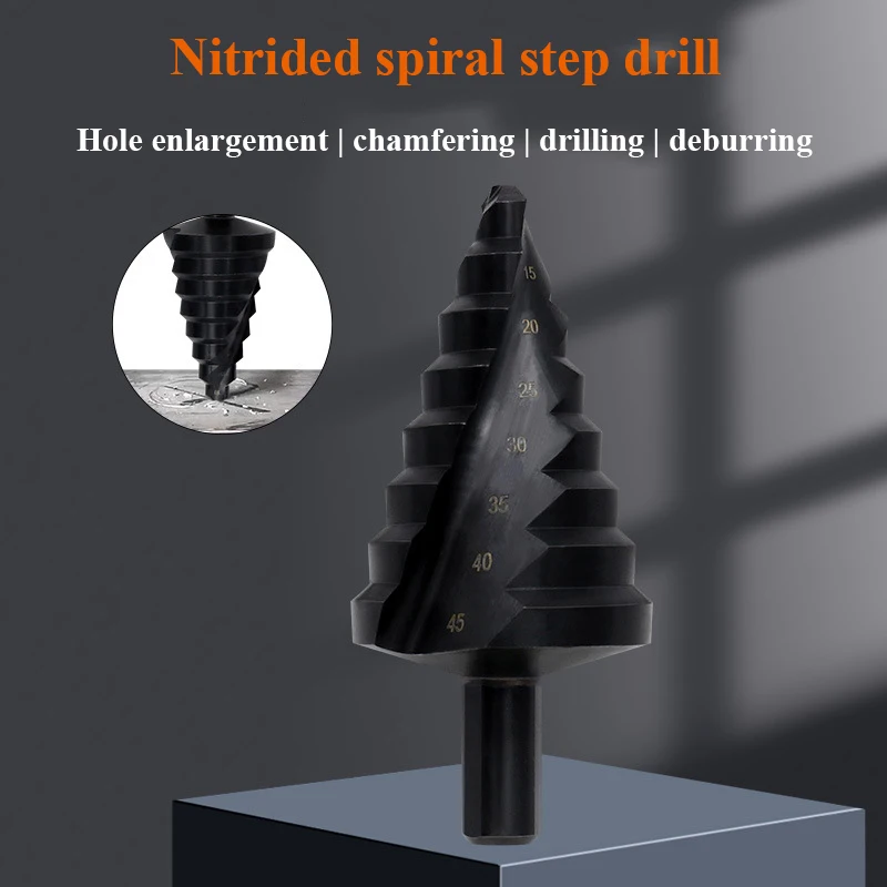 مقبض مثلث نيتريدينج أخدود حلزوني خطوة الحفر 10-45 مللي متر/خطوة الحفر/ثقب حفر معكرونة توسيع الحفر/الصلب عالي السرعة 4241