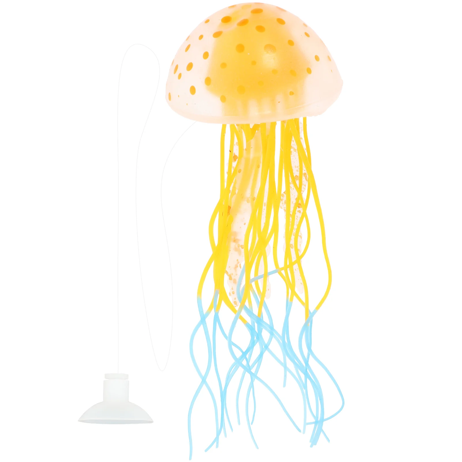 

Simulated Fluorescent Jellyfish Ornament Fake Small Decorative Luminous Silica Gel Aquarium Supplies