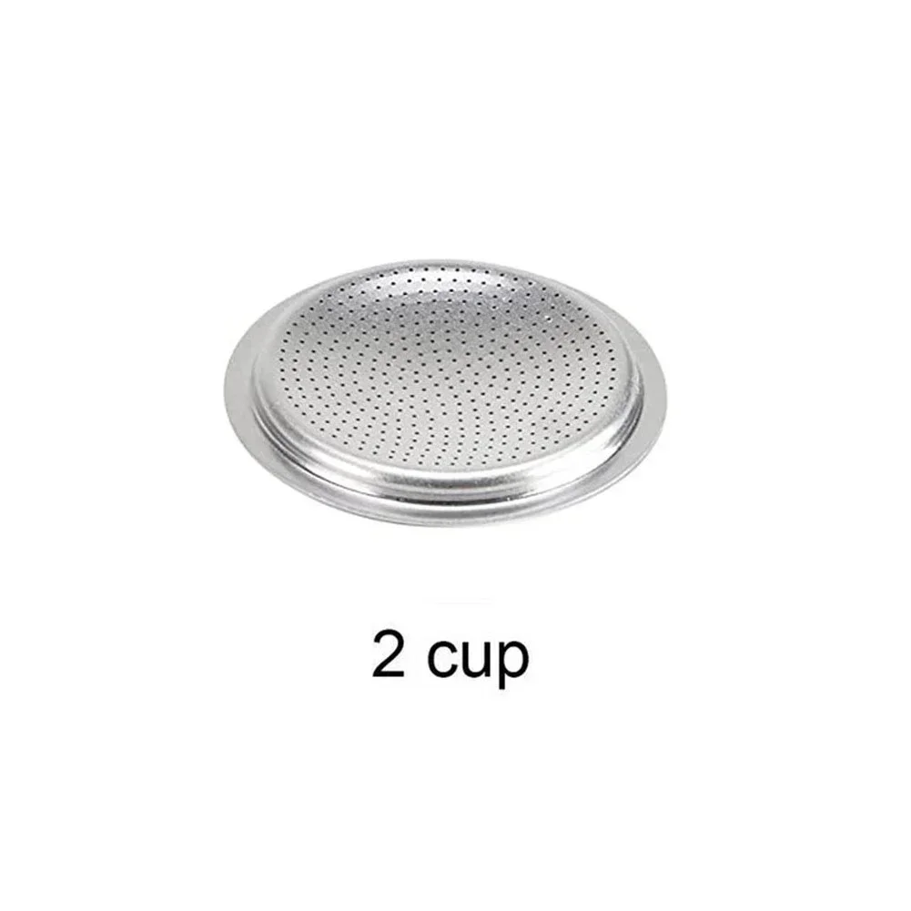 Replacement Parts For Moka Pot Stainless Steel Gasket Filter Plate Reusable Metal Espresso Coffee Filter Basket For Coffee Maker