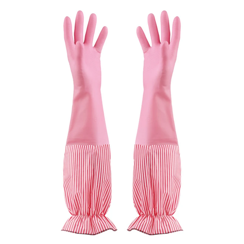 Household Gloves Latex Free Cleaning Gloves Long Cuff,Cotton Lining,Kitchen Gloves 2 Pairs For Cleaning Washing Working