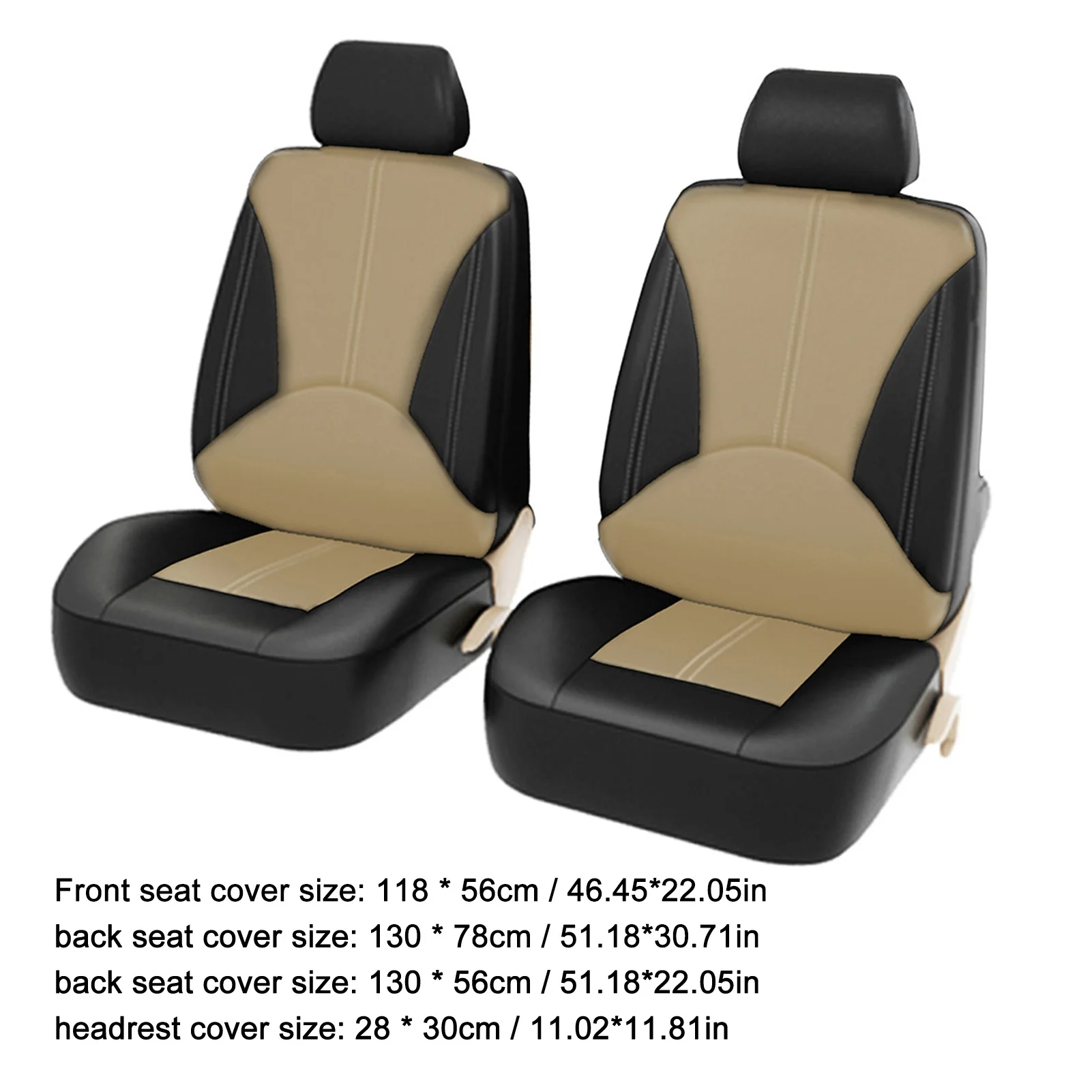 4/9PCS Auto Sitz Abdeckung Atmungsaktive Stoff Universal Pu Leder Kissen Vorne Und Hinten Sitz Voll Schützen innen Zubehör
