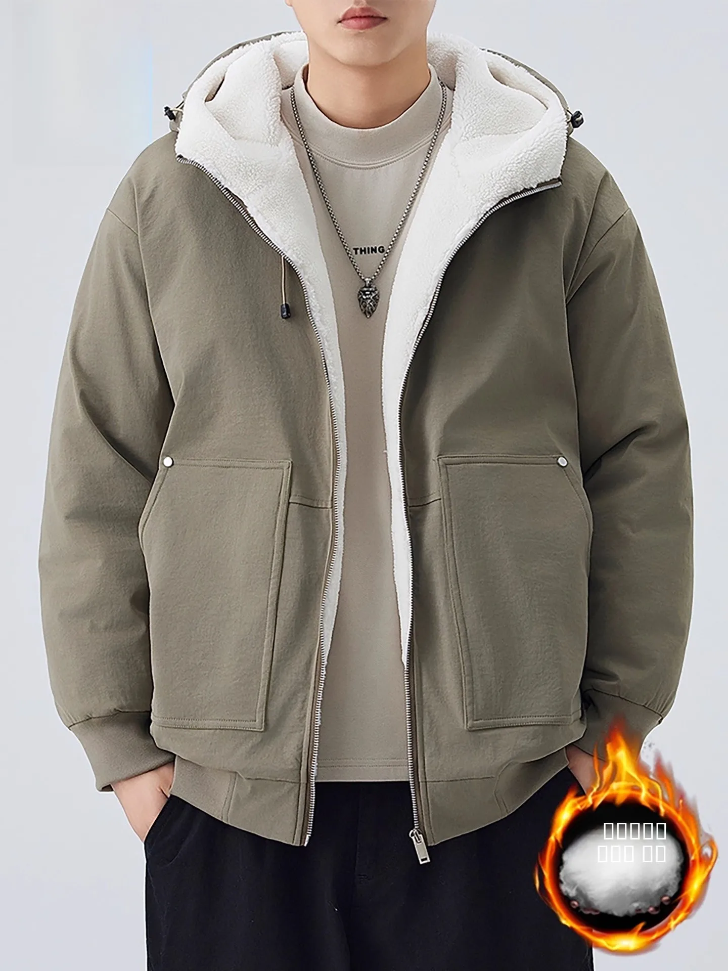 

TUCANO Men's Loose Fit Cotton Jaet Autumn Winter New Sle Warm Windproof Cold Resistant Casual Hooded Outerwear