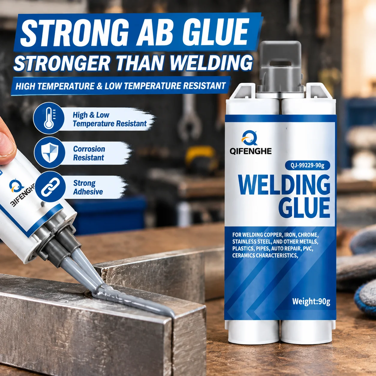 Strong AB Glue Stronger Than Welding, High Temperature And Low Temperature Resistant, Corrosion Resistant, Strong Adhesive, Easy