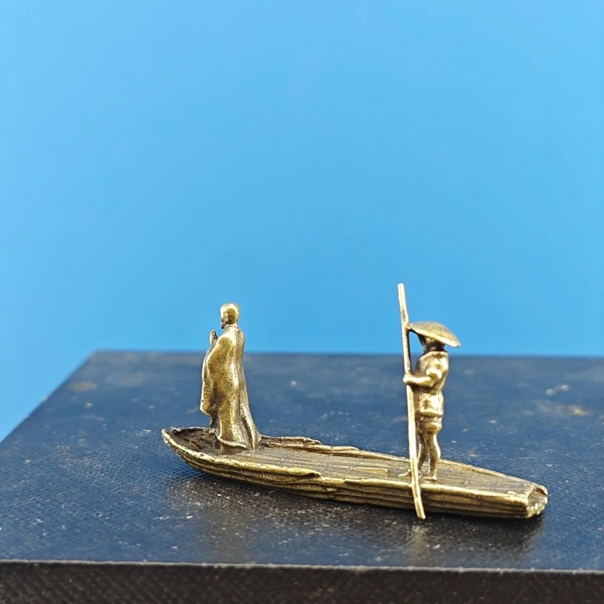 Латунный лодочный человек, модель монаха Дхарма, статуя, аквариум, ландшафтный дизайн, мини-пейзаж