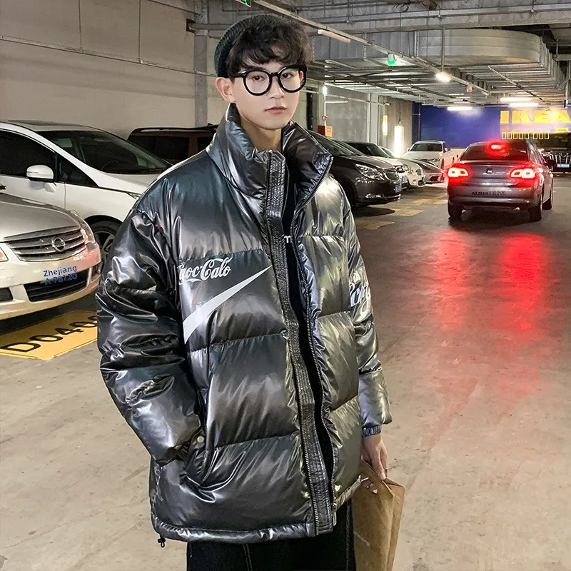 

Men's down Jaet 2025 Winter New Korean Sle Thiened Color Casual Loose Large Size Warm Faion Outerwear