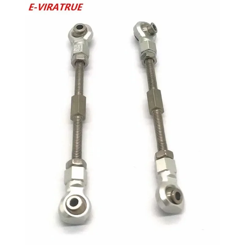 E-VIRATRUE 7075 Aluminum Adjustable Front Steering Link Rod For Losi RZR Rey&Losi Baja Rey 1.0&2.0 1/10 2pcs