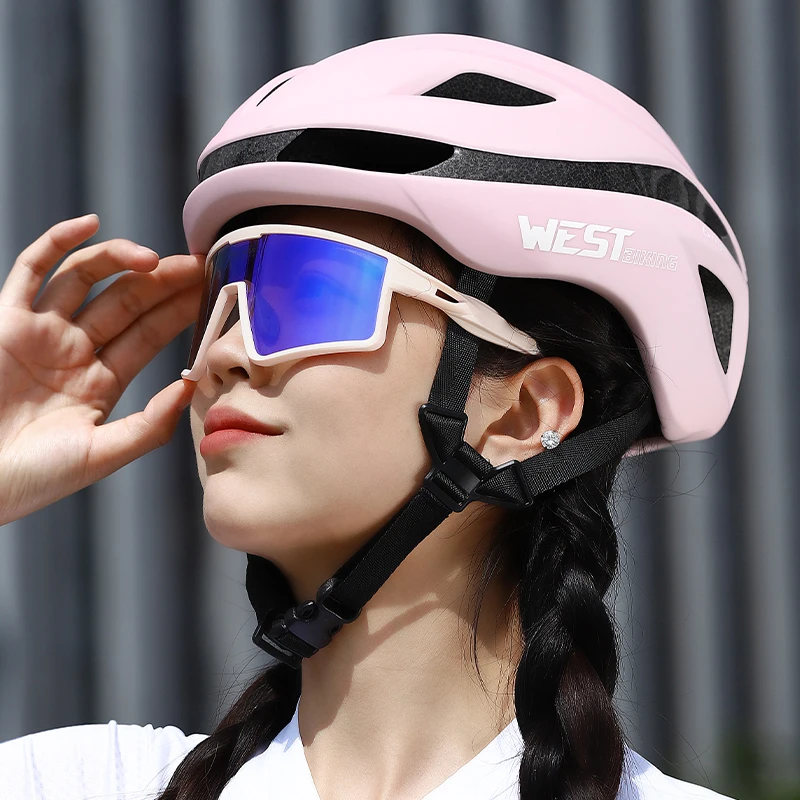 WEST BIKING Aerodynamic Cycling Helmet Lightweight Integrated Molding Men Women Cycling Safety Cap MTB Road Racing Bike Helmet