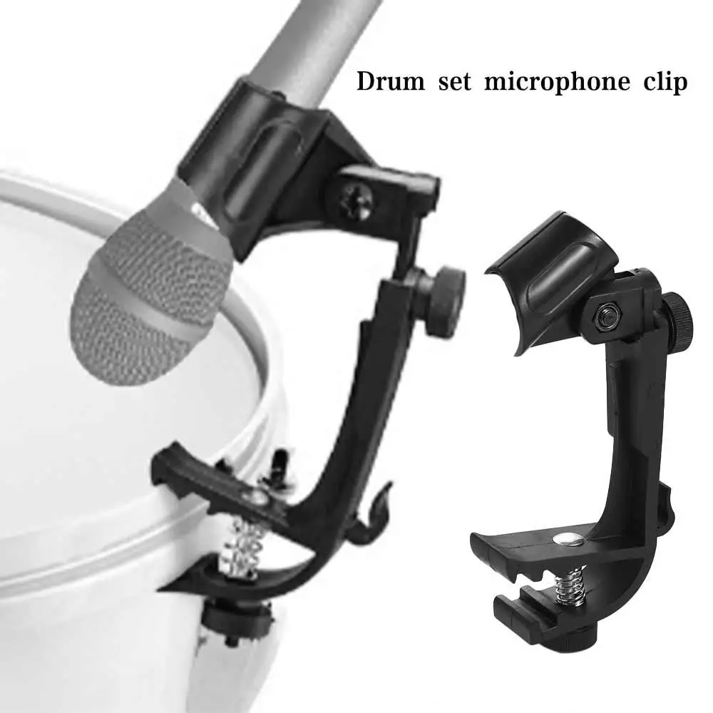 Rim Shockproof Instrument Accessories Clip On Drum Drum Microphone Holder Drum Microphone Clip Clip Holder Drum Mic Stand