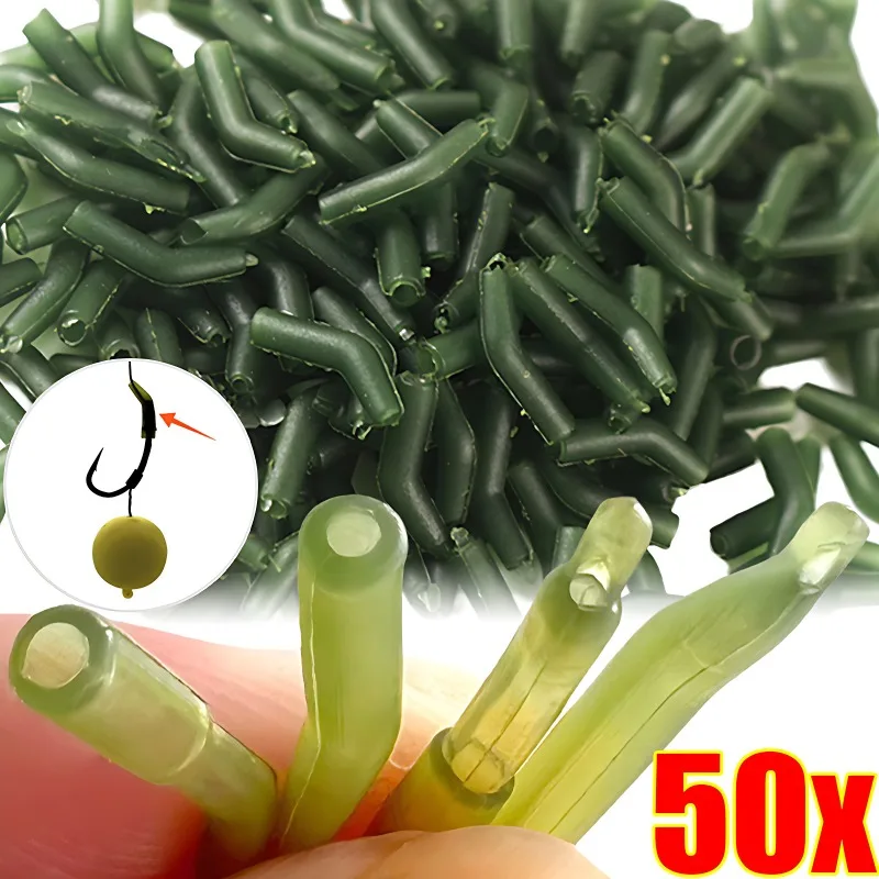 50/10pcs Carp Fishing Accessories Short Line Aligner Hair Chod Helicopter Ronnie Zig D Rig for Carp Fish Feeder Tackle Equipment