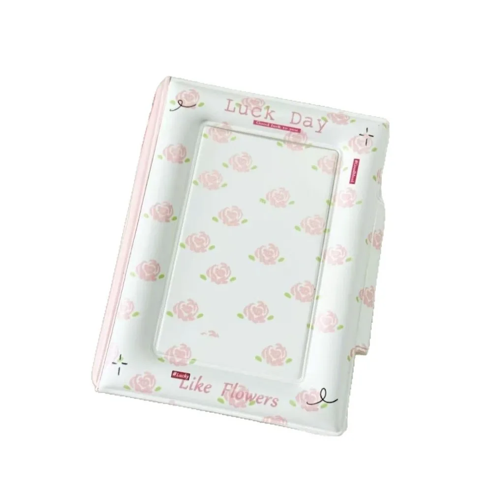 High Quality Cartoon Puppy Card Album PVC 3 Inch Idol Card Collect Book Rose bow Mini Photocard Binder Unisex